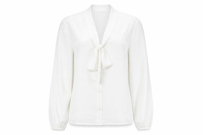 Womens UK Size 10 New Look White Basic Blouse