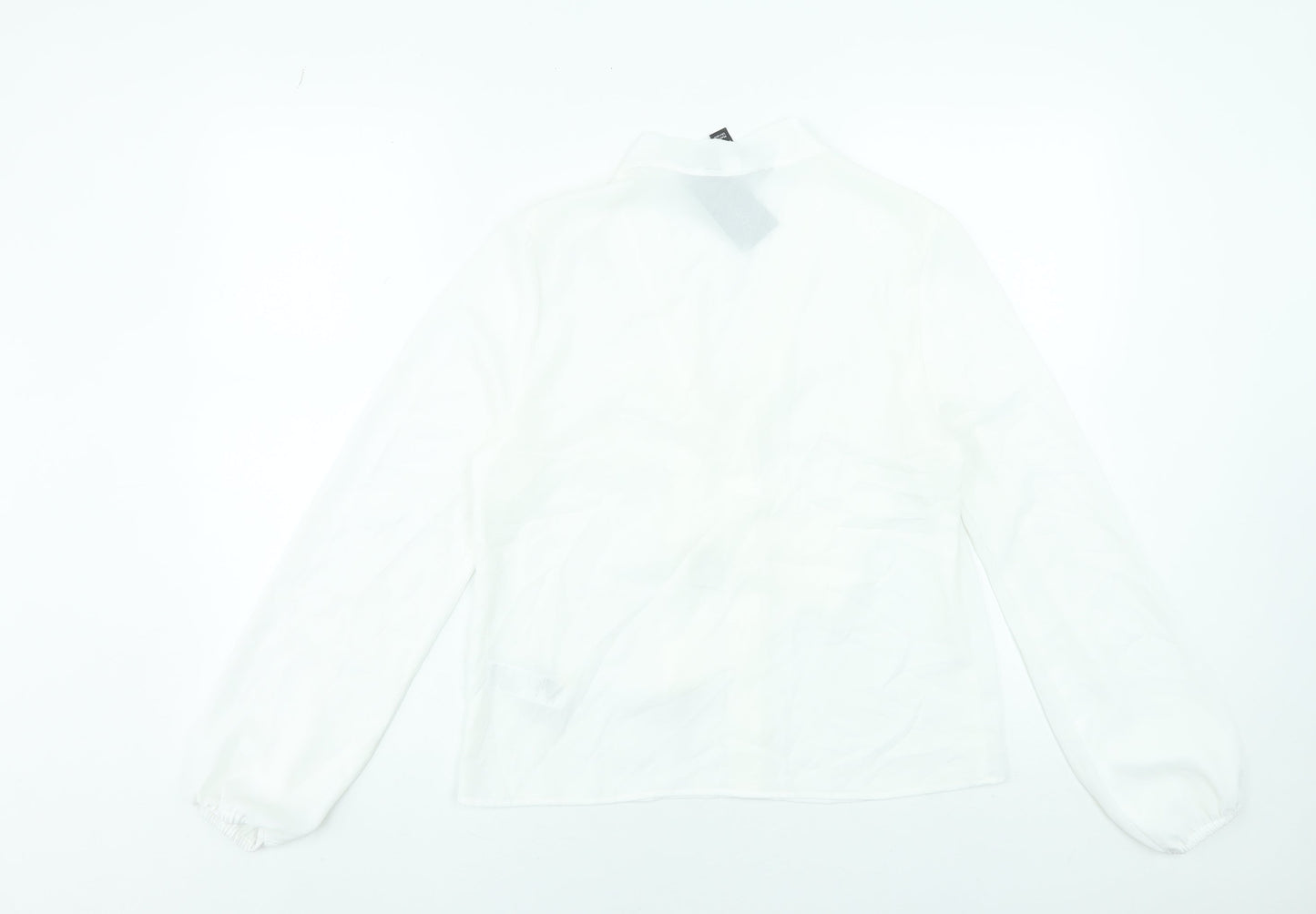 Womens UK Size 10 New Look White Basic Blouse