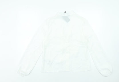Womens UK Size 10 New Look White Basic Blouse