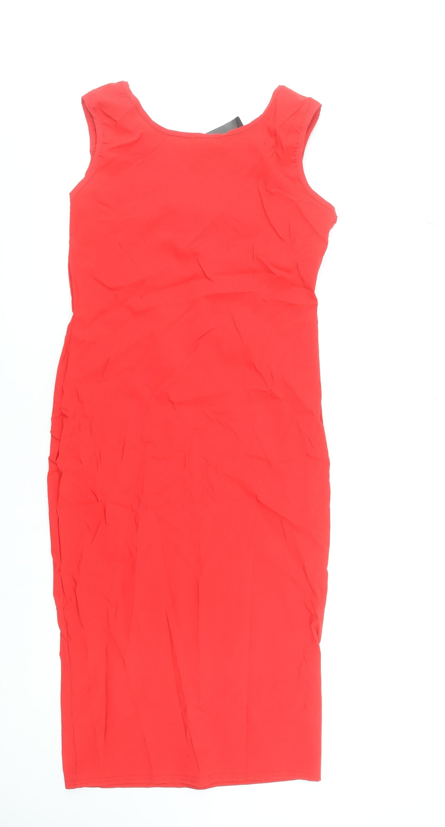 PrettyLittleThing Women’s Red Bodycon Sleeveless Dress Size 18