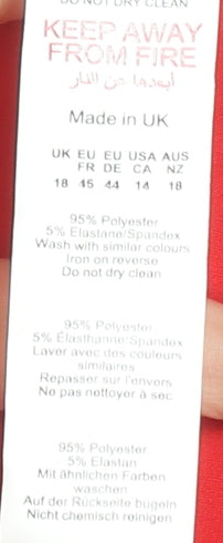 PrettyLittleThing Women’s Red Bodycon Sleeveless Dress Size 18