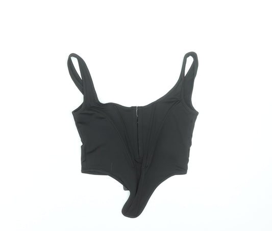 PrettyLittleThing Women Black Size 10 Camisole Bodysuit