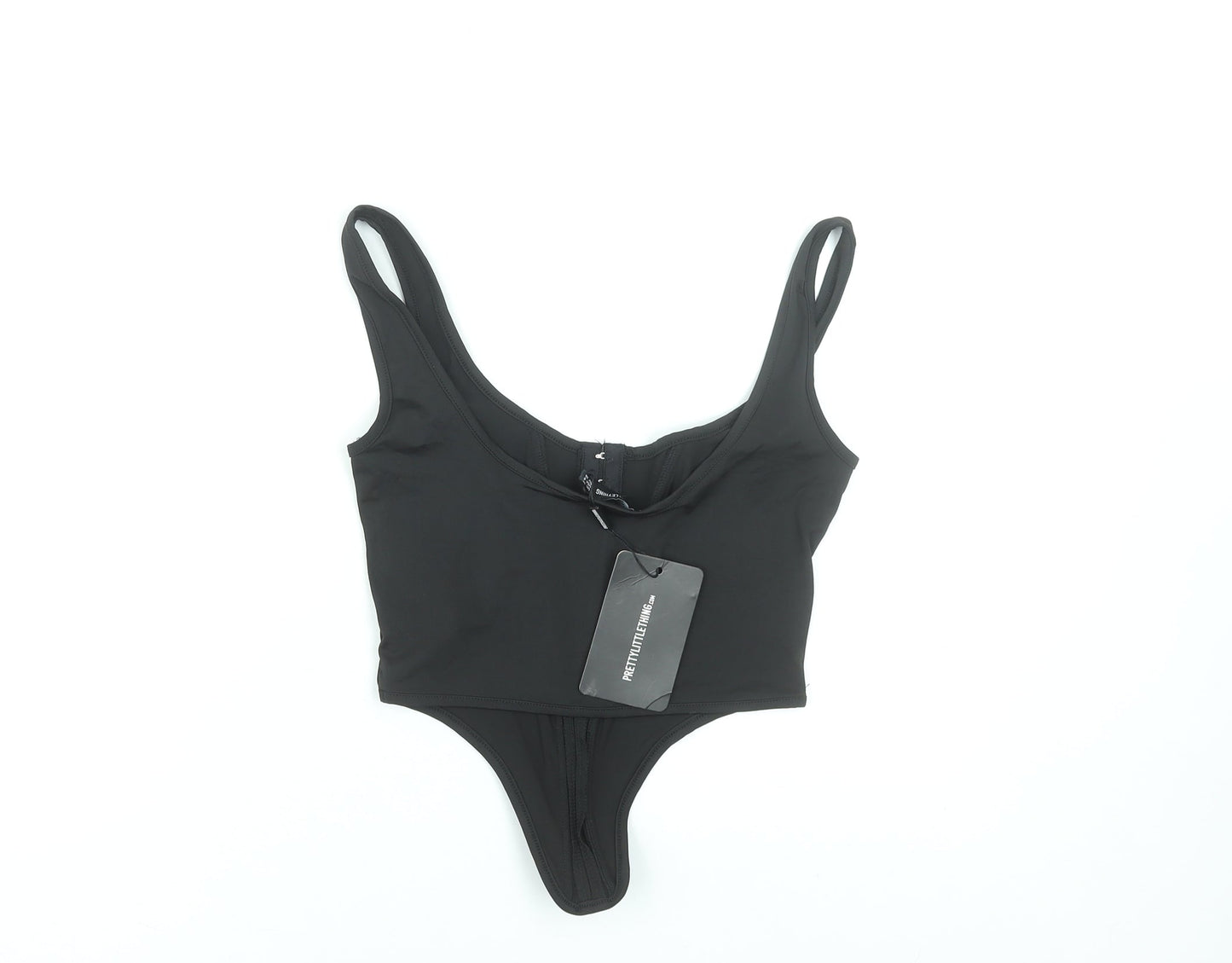 PrettyLittleThing Women Black Size 10 Camisole Bodysuit
