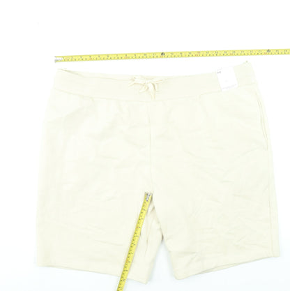 Marks and Spencer Men’s Beige 3XL Sweat Shorts with Drawstring Waist