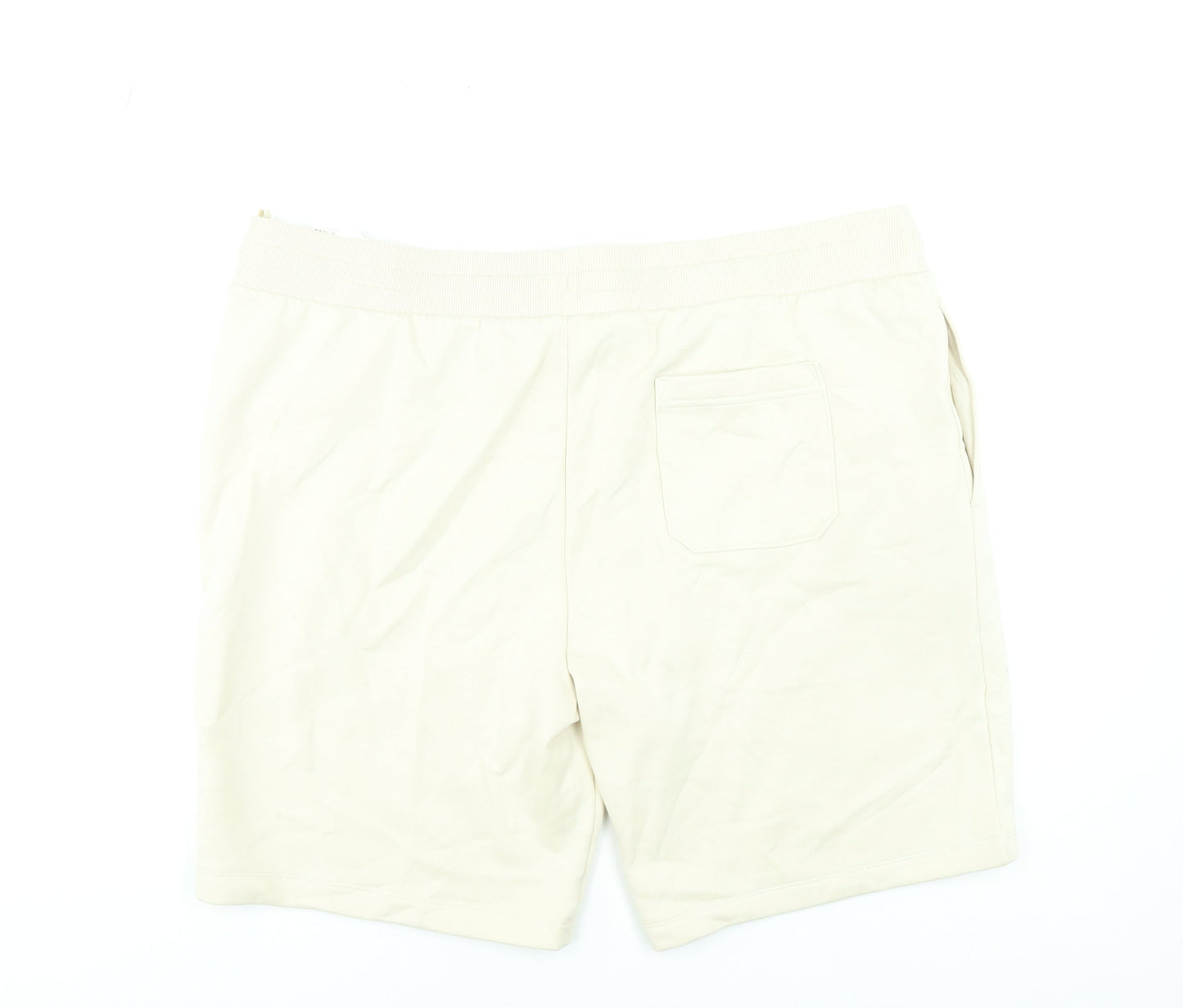 Marks and Spencer Men’s Beige 3XL Sweat Shorts with Drawstring Waist