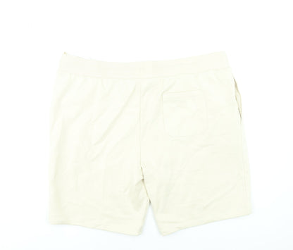 Marks and Spencer Men’s Beige 3XL Sweat Shorts with Drawstring Waist