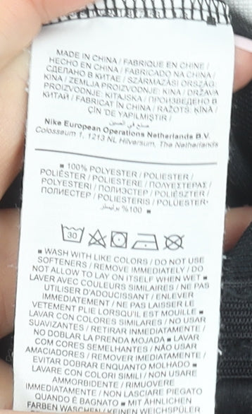 Nike Jordan Mens Black Jogger Trousers Size S Elastic Waist Zip Hem