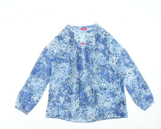 Womens UK Size 10 Together Blue Tunic Blouse