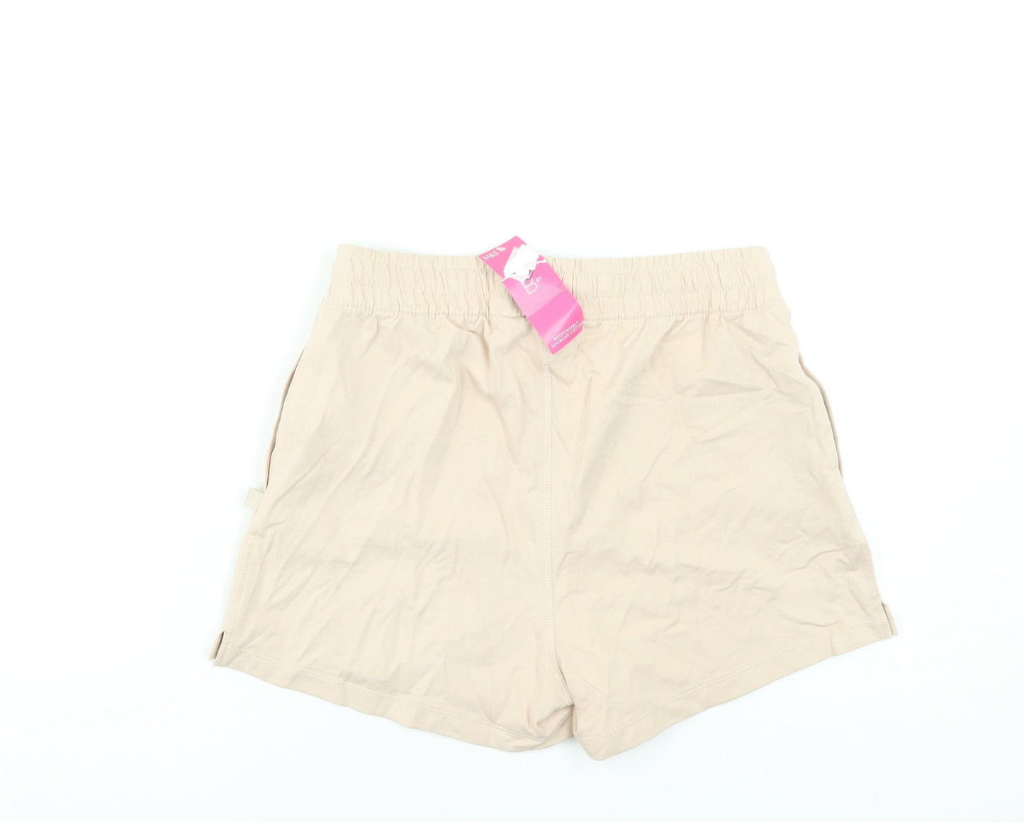 Marks and Spencer Women’s Beige Cotton Shorts Size S Casual Lightweight