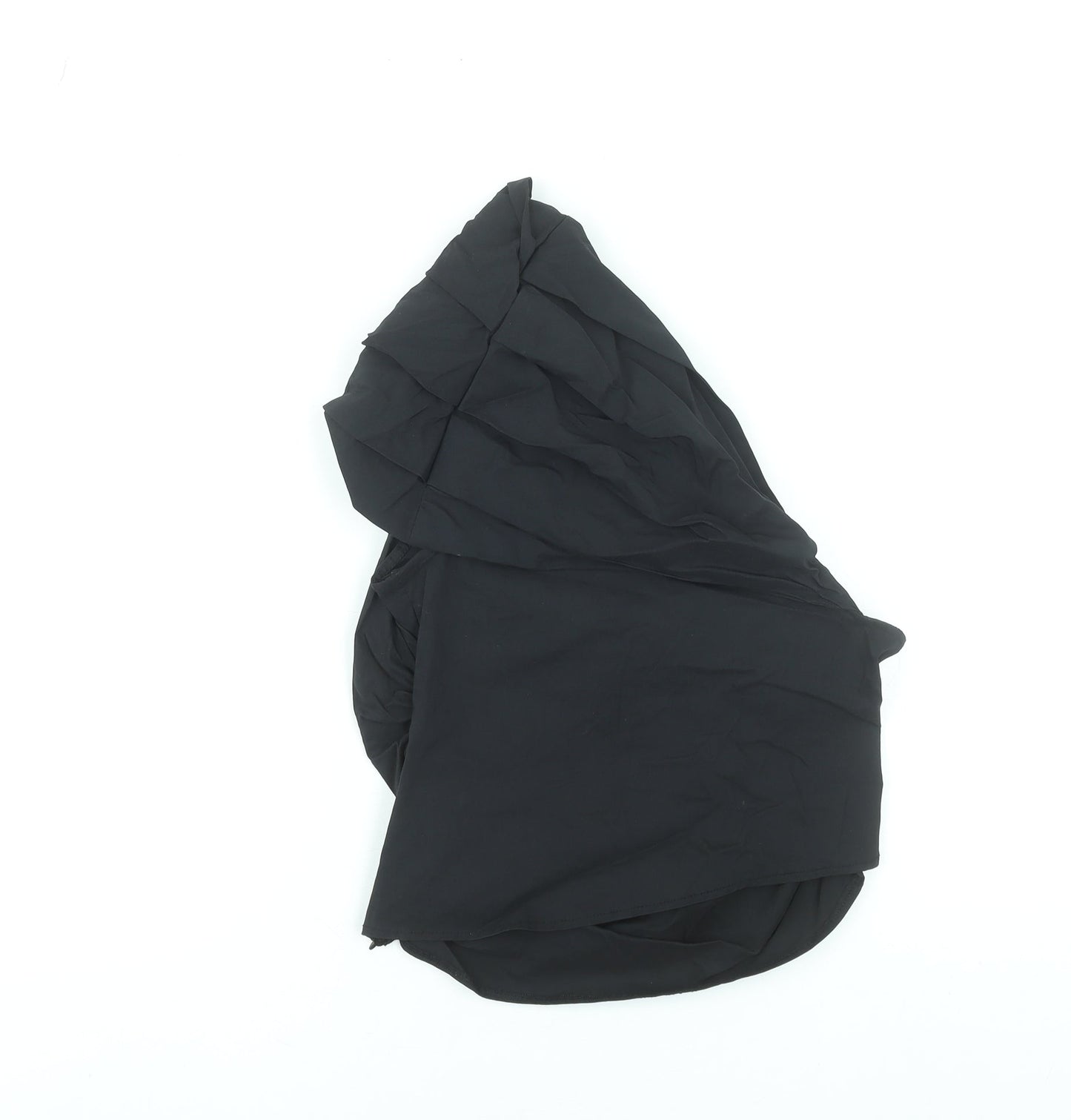 Womens UK Size 14 Zara Black Wrap Blouse
