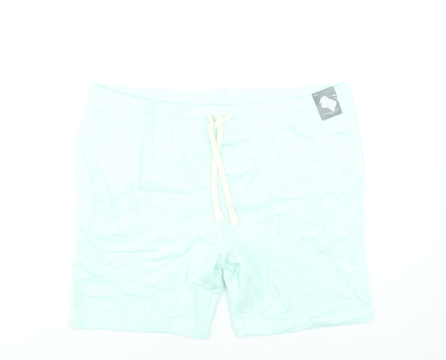 Marks and Spencer Men’s Mint Green 3XL Sweat Shorts with Drawstring Waist