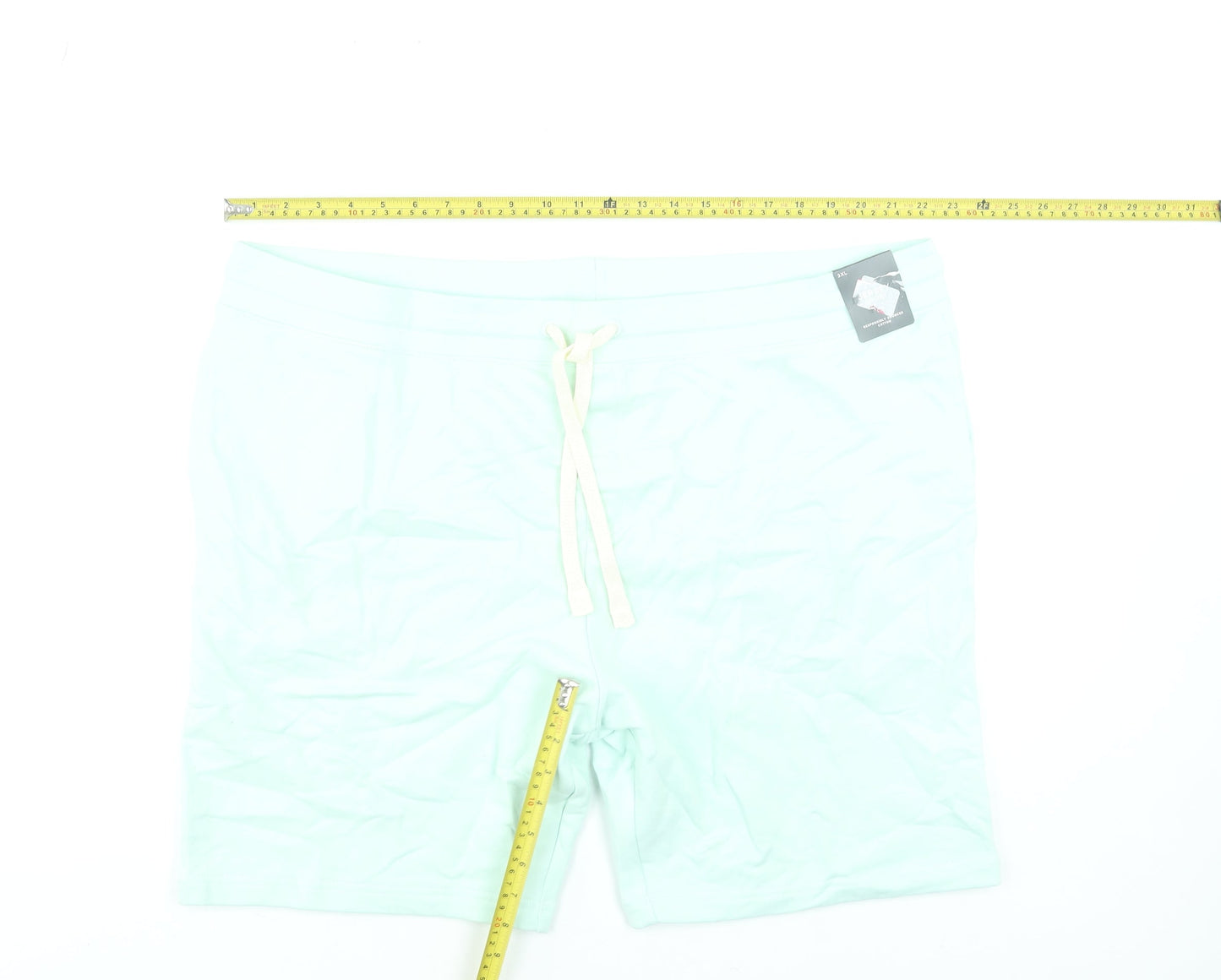 Marks and Spencer Men’s Mint Green 3XL Sweat Shorts with Drawstring Waist