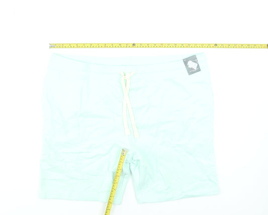 Marks and Spencer Men’s Mint Green 3XL Sweat Shorts with Drawstring Waist