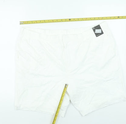 Marks and Spencer Autograph Men's White 3XL Cotton Chino Shorts