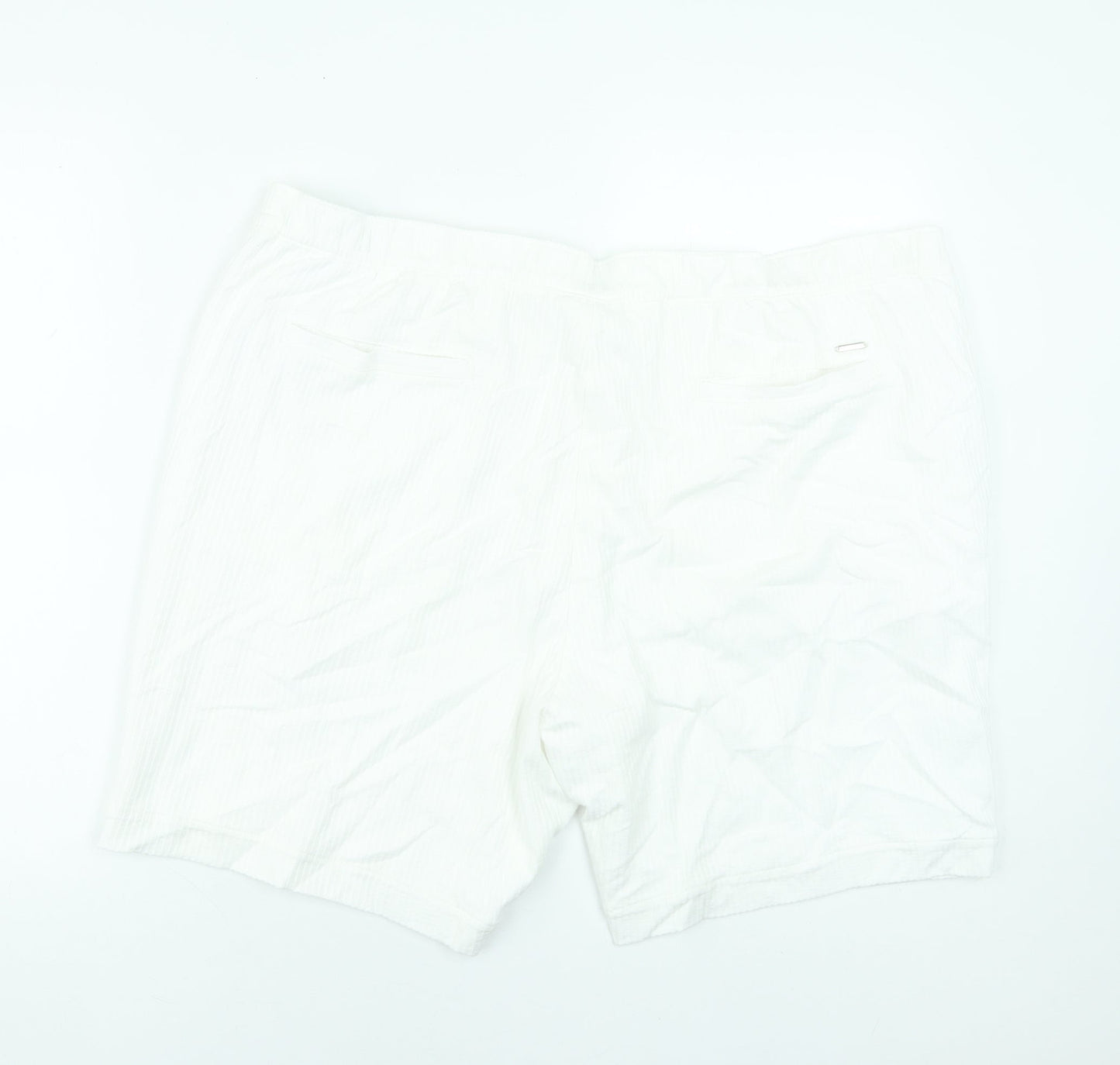 Marks and Spencer Autograph Men's White 3XL Cotton Chino Shorts