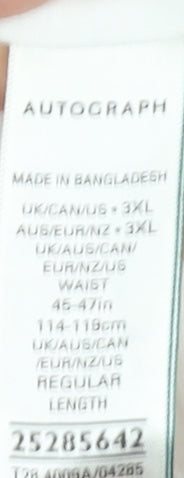 Marks and Spencer Autograph Men's White 3XL Cotton Chino Shorts