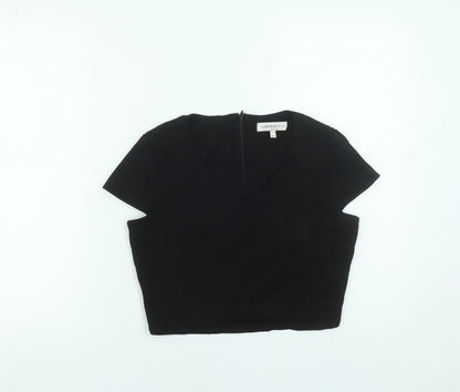 Womens UK Size 12 Marks and Spencer Black Cropped Blouse