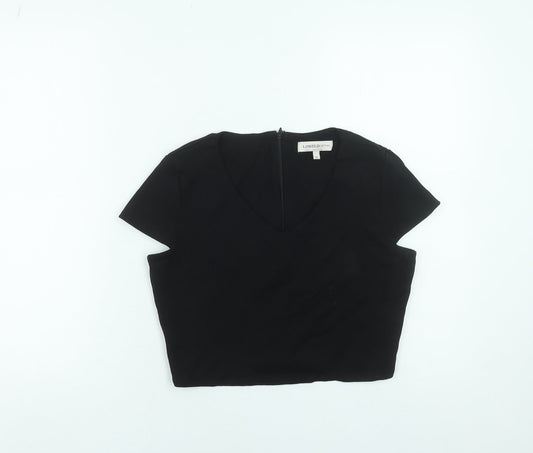Womens UK Size 12 Marks and Spencer Black Cropped Blouse