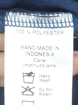 Motel Women’s Blue Short Ruffle V-Neck Bodycon Dress Size S