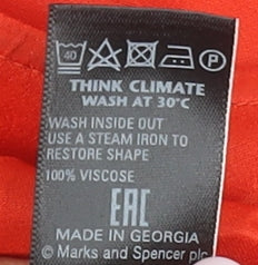 Womens UK Size 8 Marks and Spencer Red Tunic Blouse