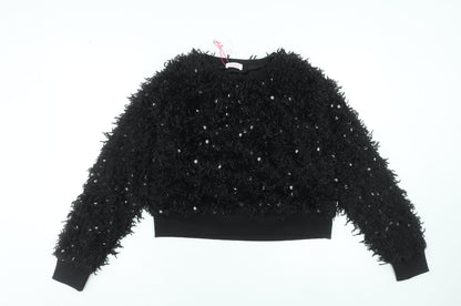 Womens UK Size L Savida Black Cropped Blouse