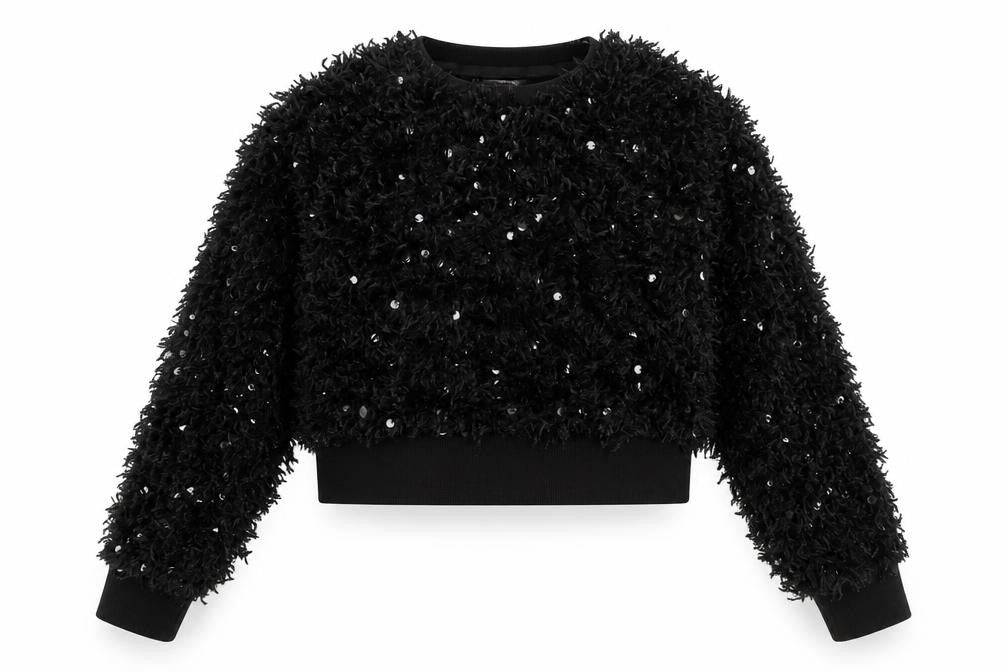 Womens UK Size L Savida Black Cropped Blouse