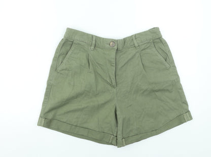 Primark Women’s Green Size 14 Chino Shorts 99% Cotton