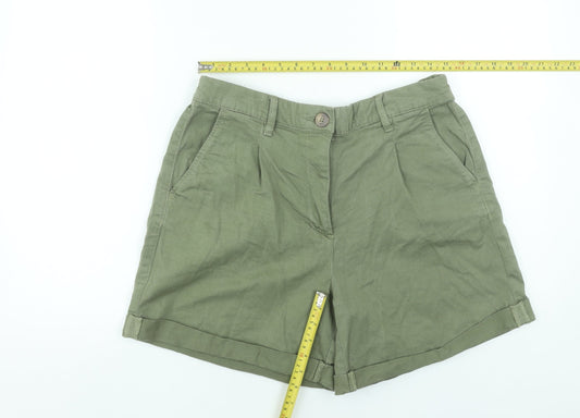 Primark Women’s Green Size 14 Chino Shorts 99% Cotton