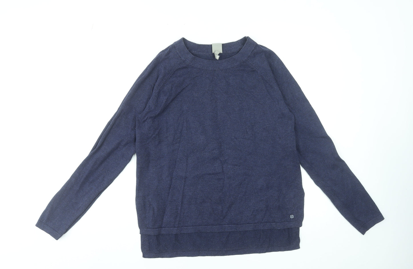 Bench Women Blue M Crew Neck Pullover Jumper Long Sleeve Knit
