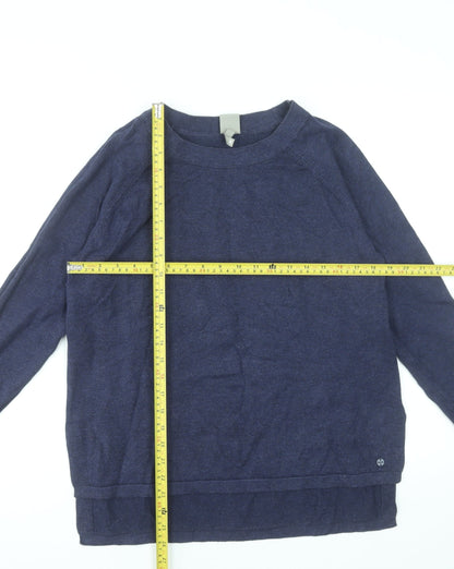 Bench Women Blue M Crew Neck Pullover Jumper Long Sleeve Knit