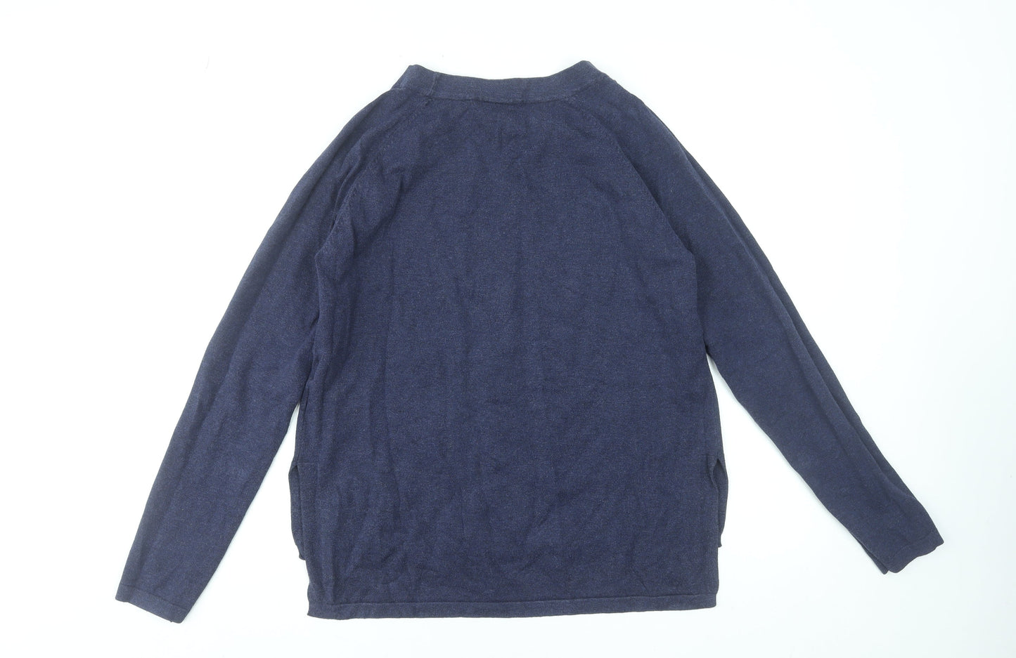 Bench Women Blue M Crew Neck Pullover Jumper Long Sleeve Knit