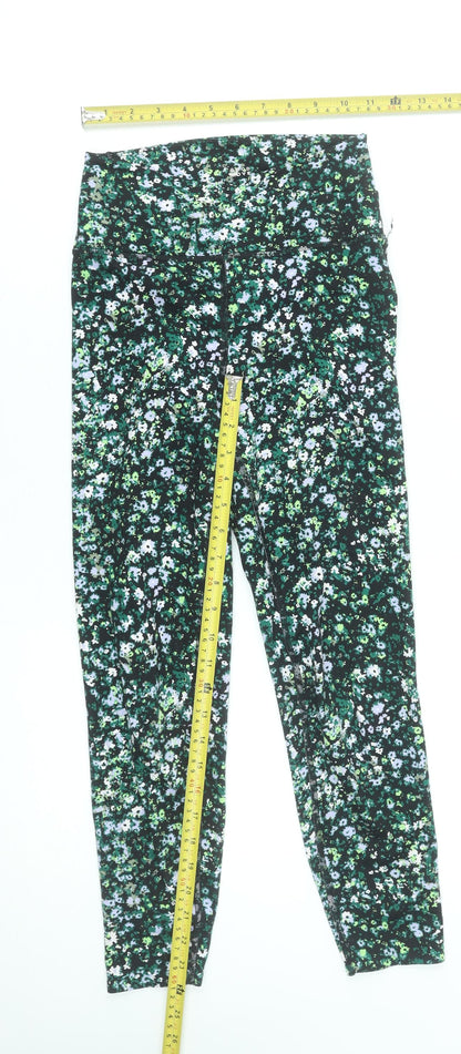 Marks and Spencer Women’s Multicoloured Floral Leggings Size 8 Activewear