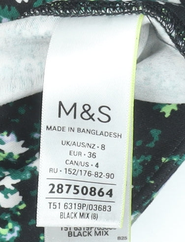 Marks and Spencer Women’s Multicoloured Floral Leggings Size 8 Activewear