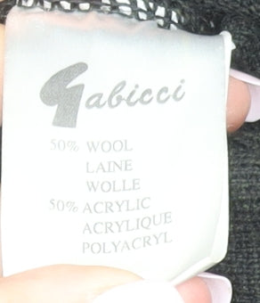 Gabicci Men’s Black 2XL Wool Blend V-Neck Jumper Classic Knit