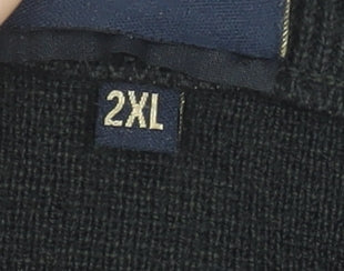 Gabicci Men’s Black 2XL Wool Blend V-Neck Jumper Classic Knit