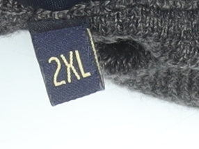 Gabicci Men’s Grey 2XL Wool Blend Crew Neck Pullover Jumper