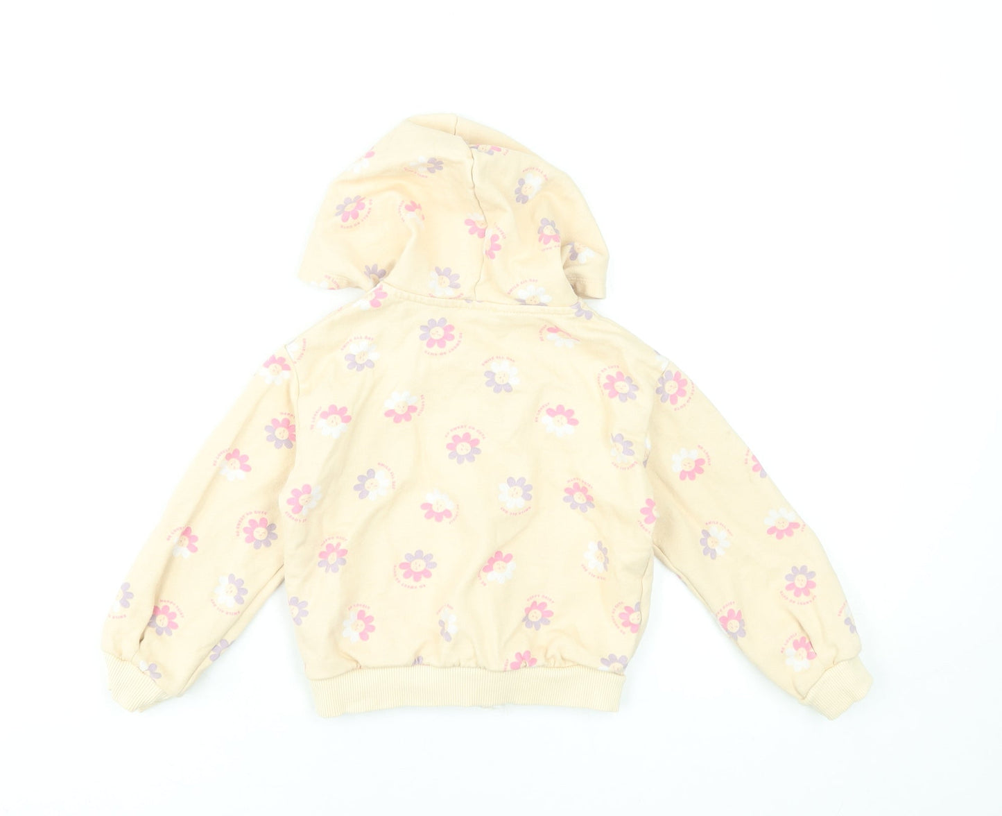 Girls UK Size 3-4 Years United Colors of Benetton Beige Full Zip Hoodie