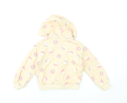 Girls UK Size 3-4 Years United Colors of Benetton Beige Full Zip Hoodie