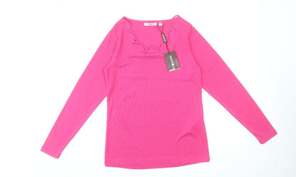 Womens UK Size S Punto Roma Pink Basic T-Shirt