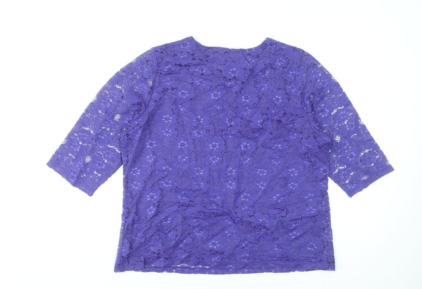 Womens UK Size 16 Paco Boutique Purple Basic Blouse