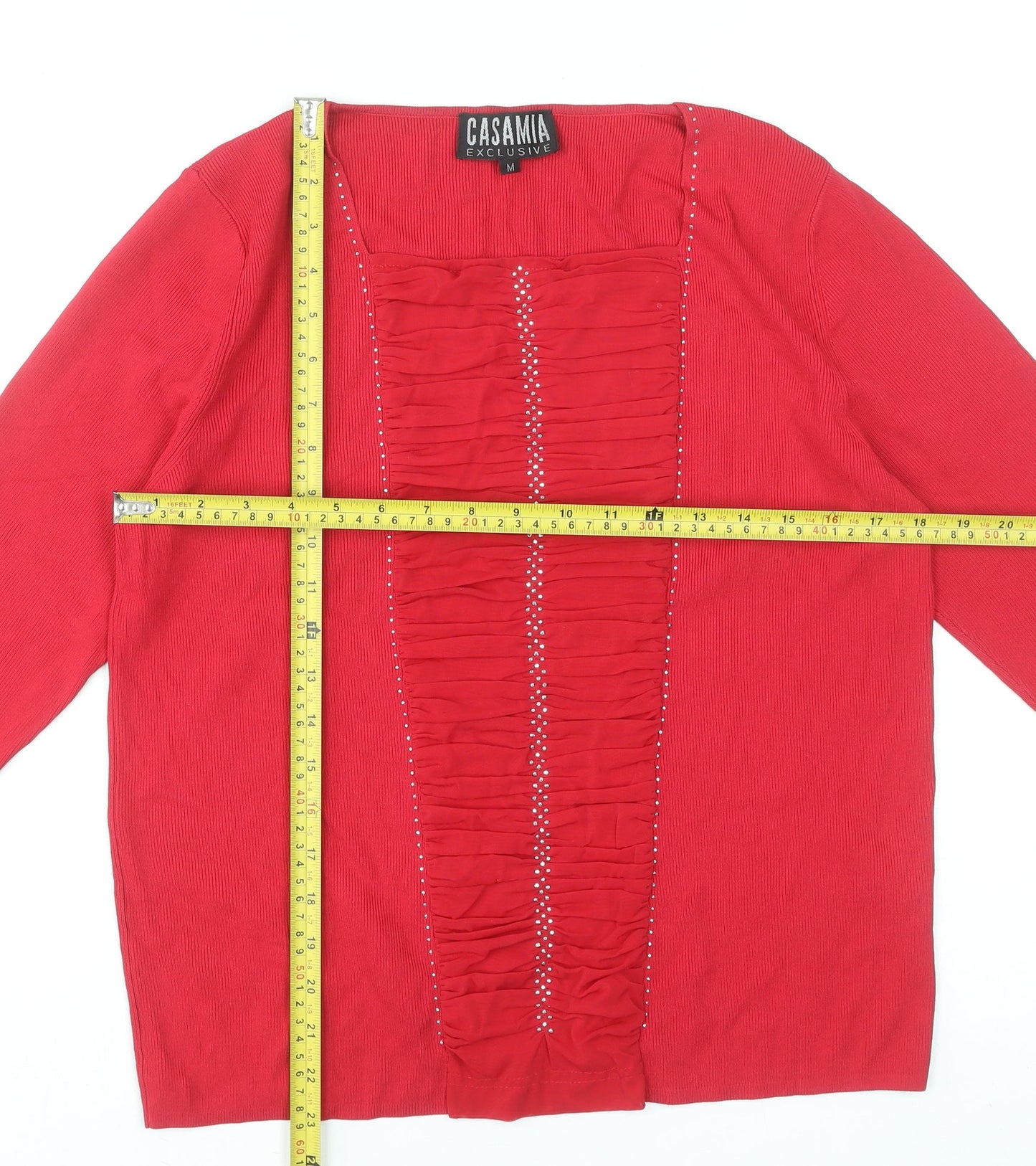 Womens UK Size M Casamia Exclusive Red Tunic Blouse