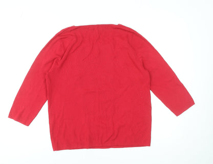 Womens UK Size M Casamia Exclusive Red Tunic Blouse