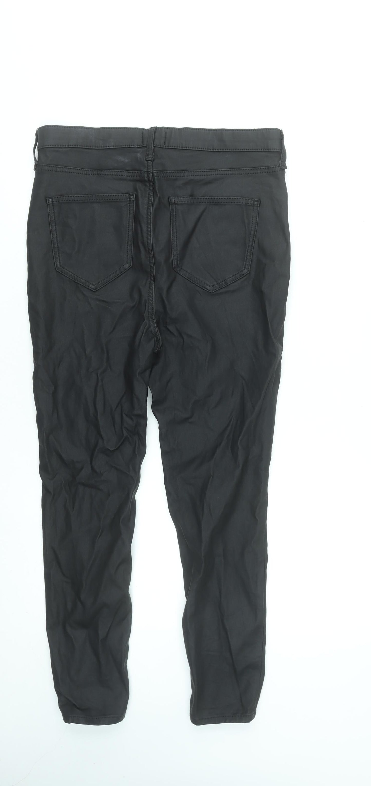 River Island Women's Black Skinny Jeans Size 14 Slim Stretch Viscose Blend