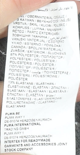 Puma Women's Grey Full Zip Sweatshirt Size L Polyester Stretch