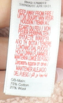 Monsoon Girls Beige Faux Fur Collar Cable Knit Cardigan 6-9 Months