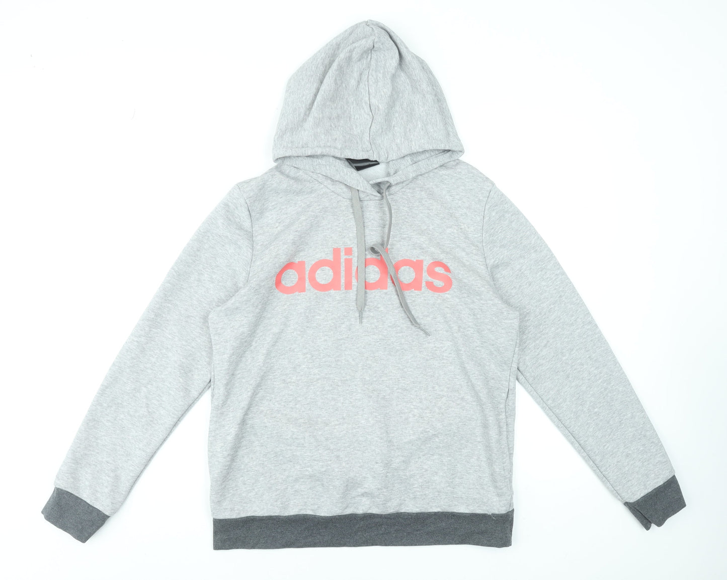 Adidas Women’s Grey Full Zip Hoodie L 16-18 Cotton Blend