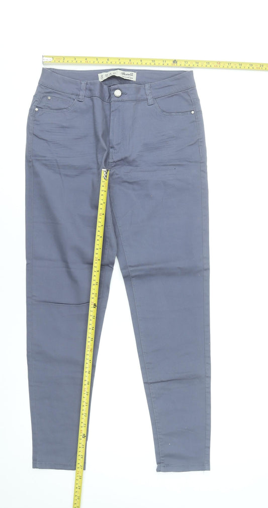 Denim Co. Women's Grey Skinny Stretch Jeans Size 12 Slim Fit