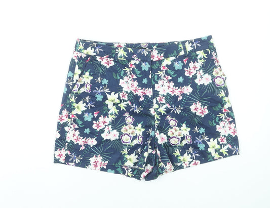 Warehouse Womens Multicoloured Floral Chino Shorts Size 12