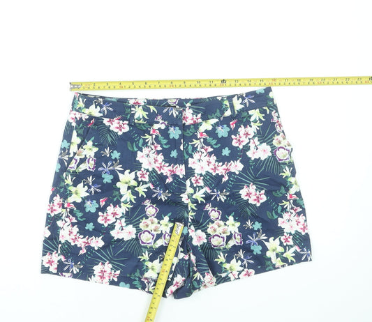 Warehouse Womens Multicoloured Floral Chino Shorts Size 12