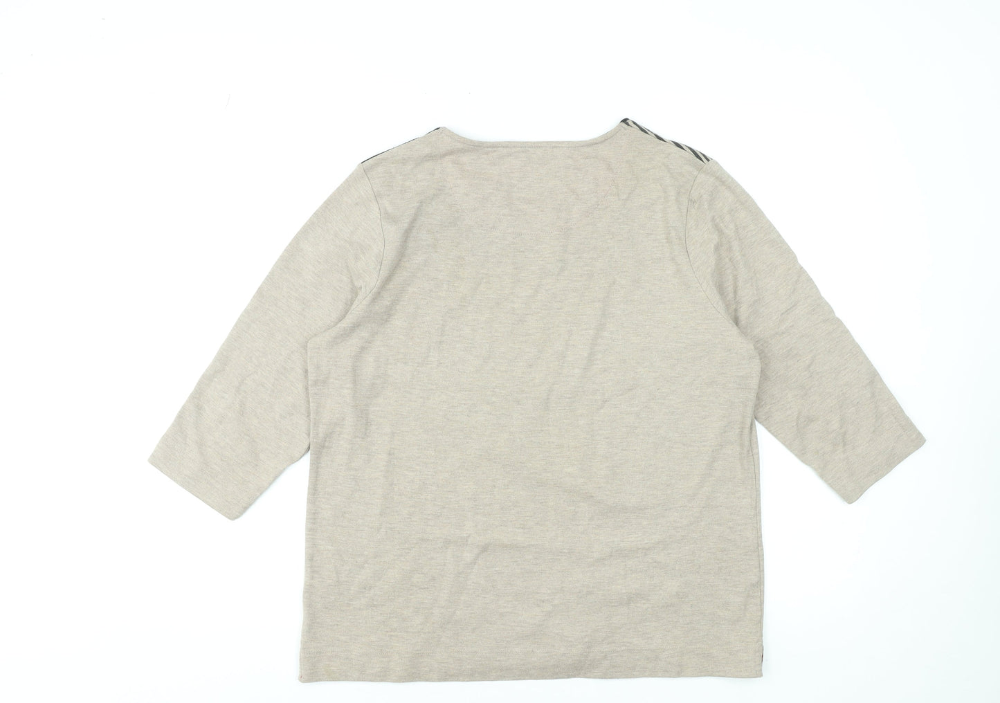 Womens UK Size 14 TIGI Beige Basic T-Shirt